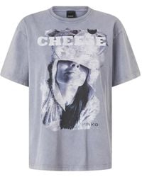 Pinko - Katoenen T-Shirt Met Grafische Print - Lyst