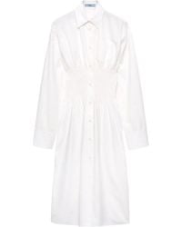 Prada - Kleid aus Baumwoll-Canvas - Lyst