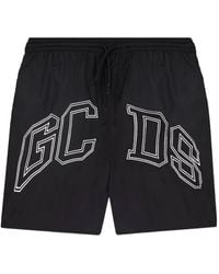Gcds - Logo-Print Drawstring Swim Shorts - Lyst