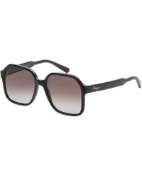 Ferragamo Eyewear - Geometric-Frame Sunglasses - Lyst
