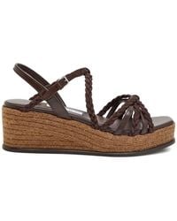 Jimmy Choo - Braided-Strap Platform Sandals - Lyst