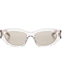 Saint Laurent - Bold Geo Oval-Frame Sunglasses - Lyst