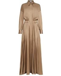 Brunello Cucinelli - Monili-Detail Silk Maxi Dress - Lyst