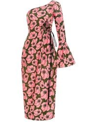 Agua Bendita - One-Shoulder-Kleid Mit Blumen-Print - Lyst
