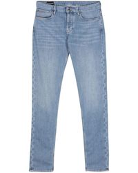 Emporio Armani - Low-rise Slim-fit Jeans - Lyst