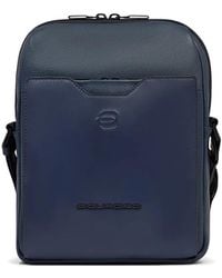 Piquadro - Leather Ipad Cross Body Bag - Lyst