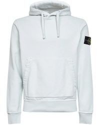 Stone Island - Sky Organic Cotton Hoodie - Lyst