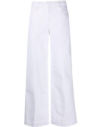 L'Agence - Seam-detail Wide-leg Trousers - Lyst
