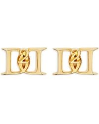 DSquared² - Orecchini A Bottone Con Placca Logo - Lyst