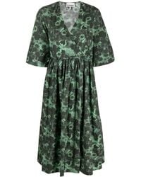 Ganni - Jurk Van Biologisch Katoen - Lyst