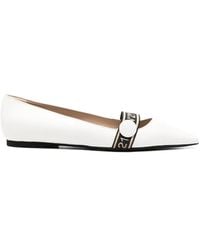 N°21 - Pointed-Toe Strap Flat Pumps - Lyst