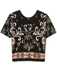 Twinset - Cardigan With Foulard Print - Lyst