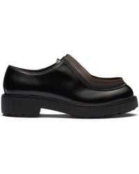 Prada - Opaque Brushed-leather Lace-up Shoes - Lyst