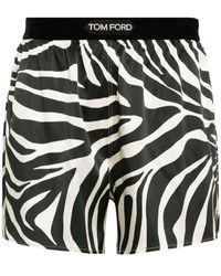 Tom Ford - Satin-Shorts mit Zebra-Print - Lyst