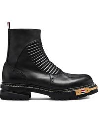 Thom Browne - Panelled Leather Boots - Lyst