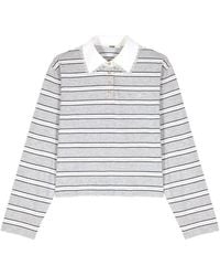 Maje - Long-Sleeve Striped Polo Shirt - Lyst