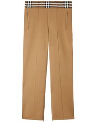Burberry - Check-Trim Joggings Trousers - Lyst
