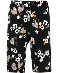 Gucci - Monogram-Print Knee-Length Shorts - Lyst