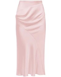 Nina Ricci - Asymmetrical Draped Midi Skirt - Lyst