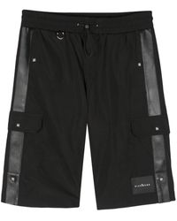 John Richmond - Leather-trim Bermuda Shorts - Lyst