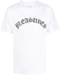 Pleasures - Old E Logo-print Cotton T-shirt - Lyst