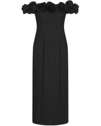 ROTATE BIRGER CHRISTENSEN - Flower Crepe Maxi Dress - Lyst