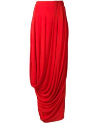 Marni Falda larga drapeada - Rojo