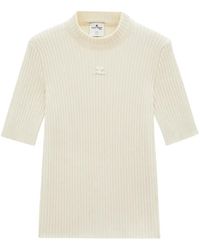 Courreges - Logo-Patch Ribbed Sweater - Lyst