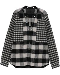 Rick Owens - Chaqueta a cuadros con diseño patchwork - Lyst