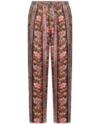 Pierre Louis Mascia - Aloe Floral-Print Silk Trousers - Lyst