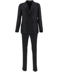 Tagliatore - Double-Breasted Linen Suit - Lyst