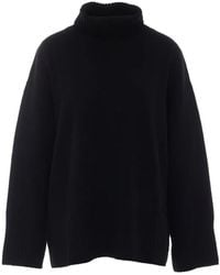 Pinko - Ribbed Roll-Neck Wool Sweater - Lyst