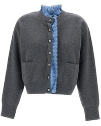 Rabanne - Cable-Knit Button-Up Cardigan - Lyst