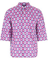 Comme des Garçons - Geometric-Pattern Short-Sleeve Shirt - Lyst