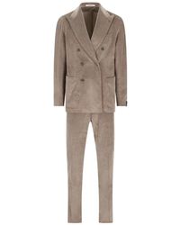 Tagliatore - Double-Breasted Corduroy Suit - Lyst