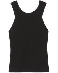 Claudie Pierlot - Embroidered-Logo Ribbed Tank Top - Lyst