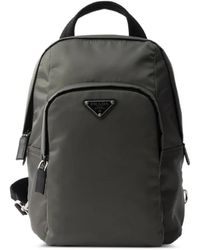 Prada - Triangle-Logo Backpack - Lyst