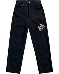 Area - Jeans mit Kristallblume - Lyst