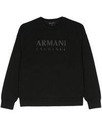 Armani Exchange - Logo-glittered Sweatshirt - Lyst