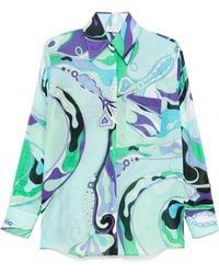 PUCCI - Blouse Met Orchidee-Print - Lyst