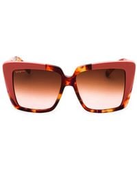 Ferragamo Eyewear - Square-Frame Tortoiseshell-Effect Sunglasses - Lyst