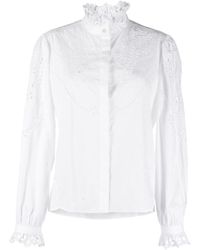 Isabel Marant - Broderie Anglaise Cotton Blouse - Lyst