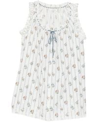 Doen - Nessie Floral-Print Ruffled Mini Dress - Lyst