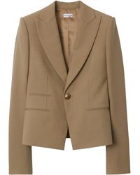 Burberry - Wool Single-Breasted Blazer - Lyst