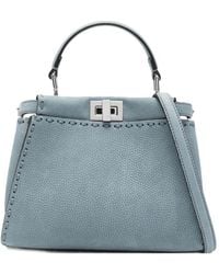 Fendi - Peekaboo Mini Leather Handbag - Lyst