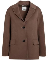 Max Mara - Button-Fastening Flap-Pocket Jacket - Lyst