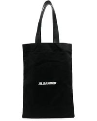Jil Sander - Handtasche Mit Logo-Print - Lyst