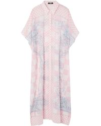 Versace - Robe-chemise à carreaux - Lyst