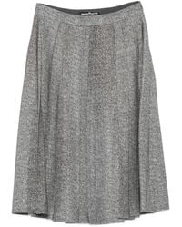 Ermanno Scervino - Herringbone-Pattern Pleated Midi Skirt - Lyst