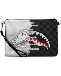 Sprayground - Spectre Crossover Mouth-Print Checkered Clutch Bag - Lyst
